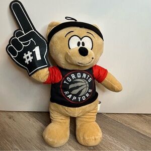 Toronto Raptors Plush Bear with #1 Foam Finger - Red & Black